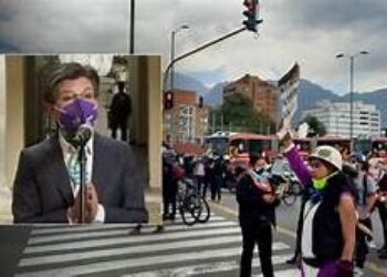 Así es el «campamento» de la primera línea en Bogotá