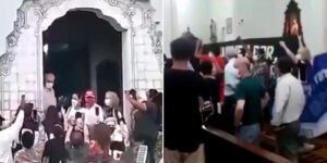 Militantes de izquierda tomaron una Iglesia en medio de protestas: Bolsonaro ordenó que sean detenidos