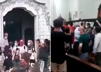 Militantes de izquierda tomaron una Iglesia en medio de protestas: Bolsonaro ordenó que sean detenidos