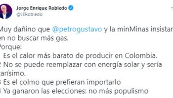 “Irresponsabilidad extrema» es no preservar el gas, el combustible más barato para los pobres: Robledo