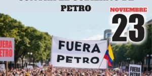 Marcha contra el gobierno de Petro