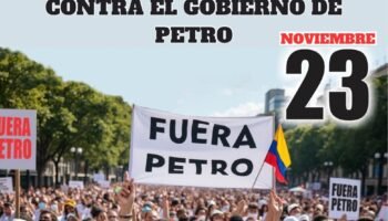 Marcha contra el gobierno de Petro