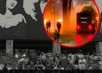 Así fue el caos en Universidad Nacional con la llegada de la Minga; incendios y disturbios