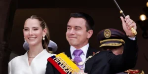 Noboa aseguró en su posesión que no habrá tregua contra la delincuencia en Ecuador