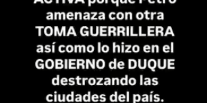 NO A LA TOMA GUERRILLERA DE LAS CIUDADES