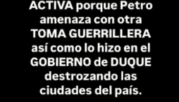 NO A LA TOMA GUERRILLERA DE LAS CIUDADES