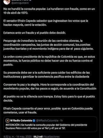 El jefe de Estado convocó