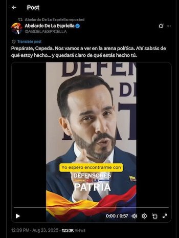 Abelardo De La Espriella reaccionó