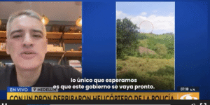 CON DRON DERRIBAN HELICOPTERO DE LA POLICIA