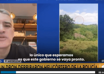 CON DRON DERRIBAN HELICOPTERO DE LA POLICIA