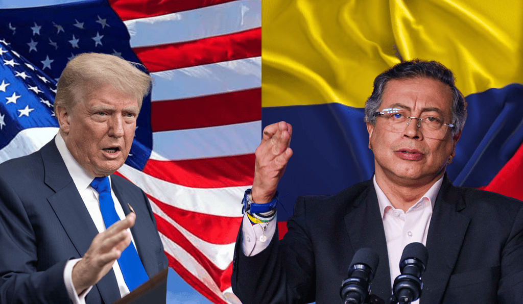 Estudio revela deterioro en imagen del presidente Petro en X durante su tercer año de mandato Donald Trump y Gustavo Petro