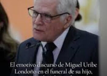 Las cinco frases más duras del discurso del papá de Miguel Uribe Turbay en el sepelio