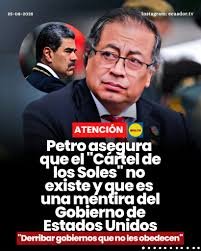 Petro sale en defensa del Cartel de los Soles y el Tren de Aragua