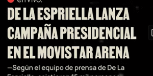 De La Espriella lanzó campaña presidencial en el Movistar Arena de Bogotá