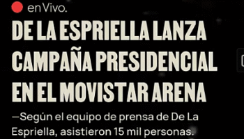 De La Espriella lanzó campaña presidencial en el Movistar Arena de Bogotá