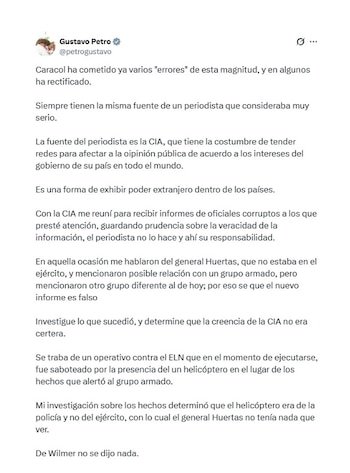 Petro afirmó que el periodístico