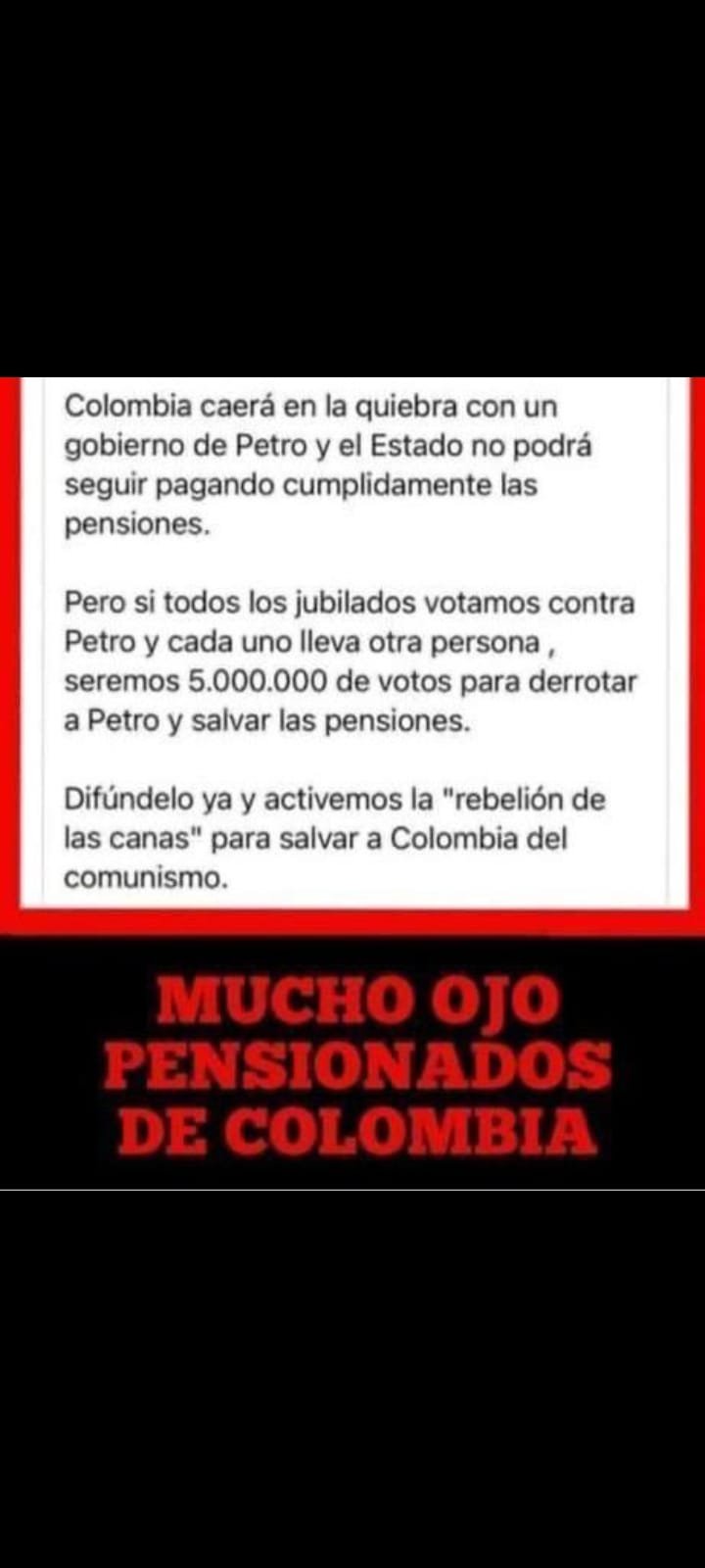 Mucho ojo Pensionados de Colombia !