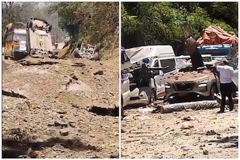 Las autoridades no han entregado cifras finales, pero el ataque, en el que fueron utilizados cilindros bomba, habría impactado directamente a un bus con pasajeros sobre la carretera - crédito cpatura de pantalla Video aficionado