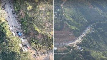 Las disidencias de Iván Mordisco son responsables del atentado que interrumpió el tránsito entre Cali y Popayán, en la vía Panamericana - crédito Captura de video Ministerio de Defensa