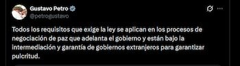 Gustavo Petro - crédito @petrogustavo/X