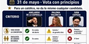 Guía Católica para votar el 31 de Mayo.