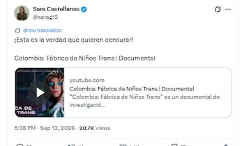 Este es el documental que causó una orden judicial contra Samuel Adrián que pedía el retiro del contenido o sería arrestado en Colombia - crédito @sarag12/X