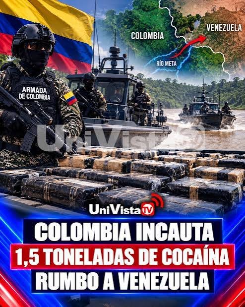 Armada Nacional incautó 1,5 toneladas de cocaína en el río Meta con destino a Venezuela