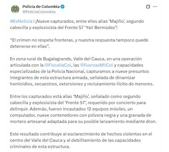 La Policía informó avances en el debilitamiento de las capacidades criminales de esta estructura - crédito