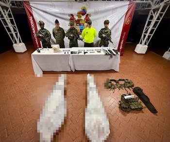 Dos integrantes de la estructura ilegal Jaime Martínez murieron durante una operación militar en el municipio de Cajibío - crédito @ABDELAESPRIELLA / X