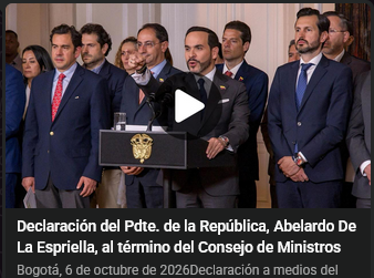 Declaración del Pdte. de la República, Abelardo De La Espriella