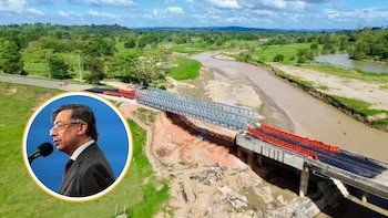 El presidente Gustavo Petro destacó la entrega de la infraestructura y aseguró que las medidas adoptadas en el marco de la emergencia climática buscan transformar las condiciones sociales y económicas del país - crédito Reuters e Invías
