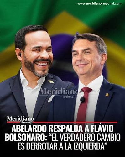 Flávio Bolsonaro invita a Abelardo de la Espriella a Brasil para una alianza contra el crimen